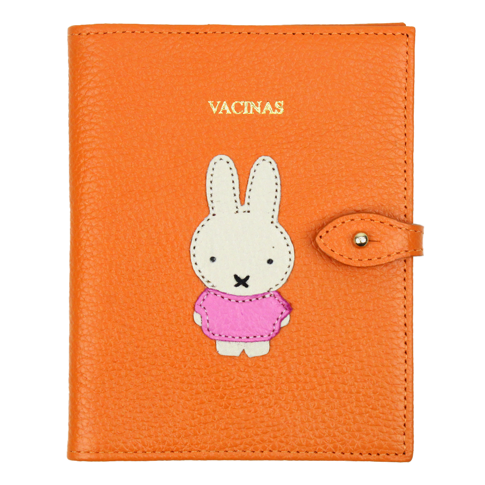 Porta Mini Cartão de Vacina - Modelo Einstein Petit Lapin em Couro Personalizado