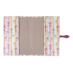 Porta Cartão de Vacina Laço Rococó Estampa Korea com Rosa Blush Pronta Entrega