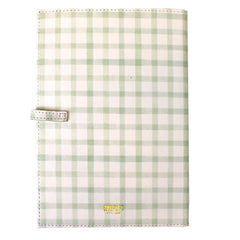 Porta Cartão de Vacina Collab Mariana Jabur Urso Teddy Estampa Xadrez Verde em Couro Personalizado