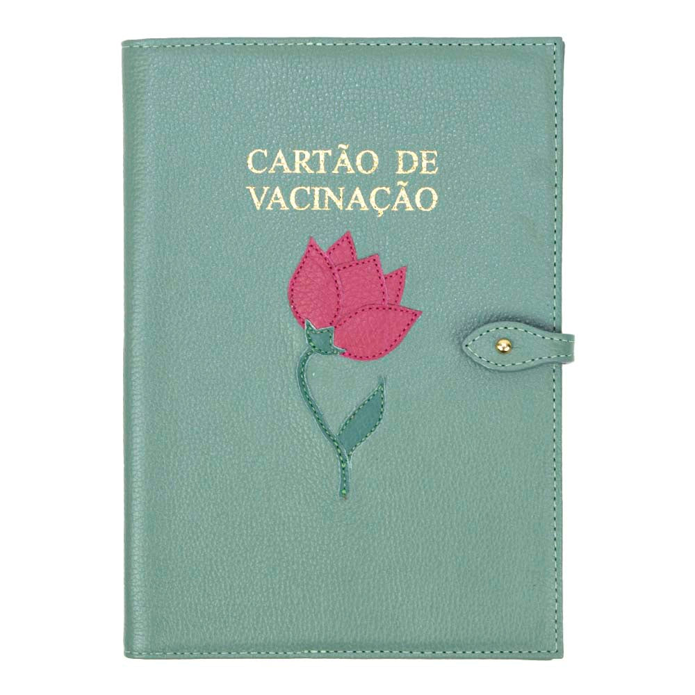 Porta Cartão de Vacina Tulipa Jade com Chiclete Pronta Entrega