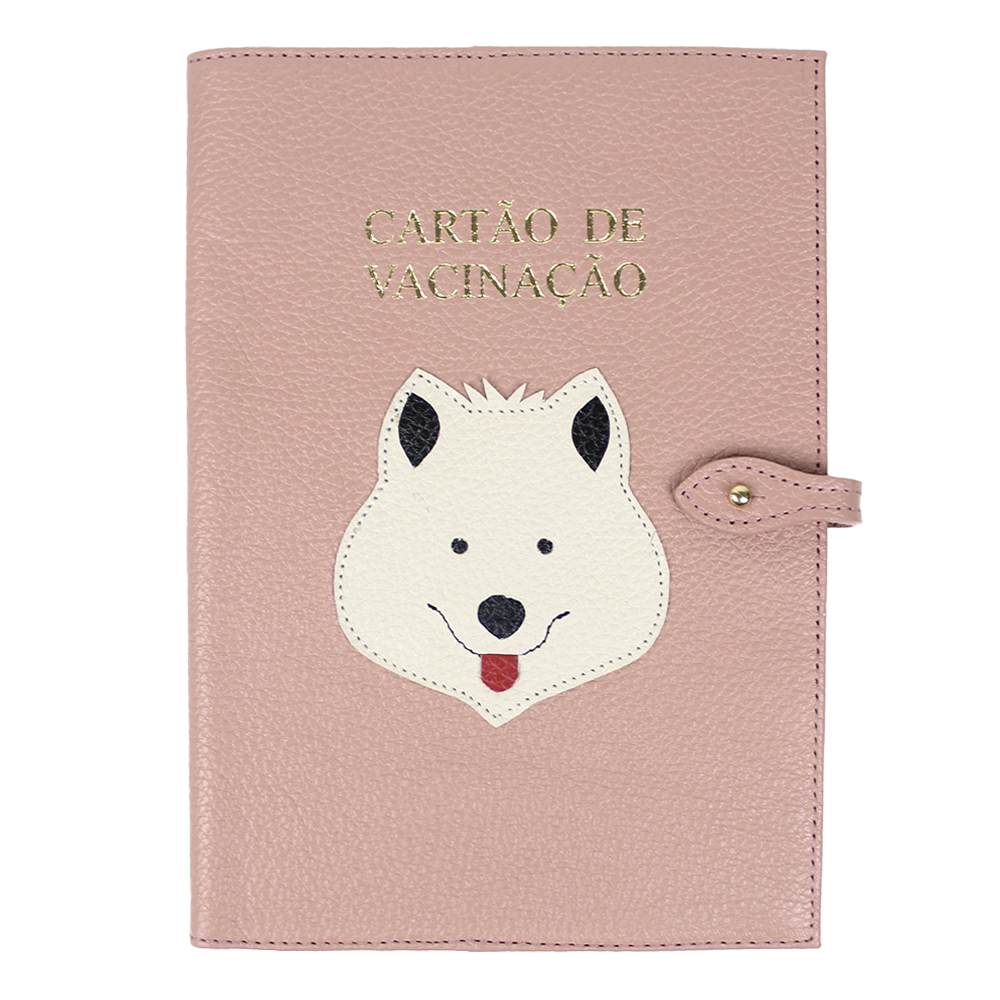 Porta Cartão de Vacina Little Dog Algodão Doce Liso Pronta Entrega