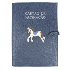 Porta Cartão de Vacina Cavalo Joca Oceano com Fendi e Sky Pronta Entrega