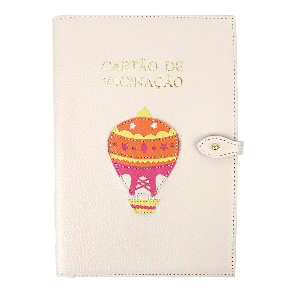 Porta Cartão De Vacina Balão Sarah Off White Liso Pronta Entrega
