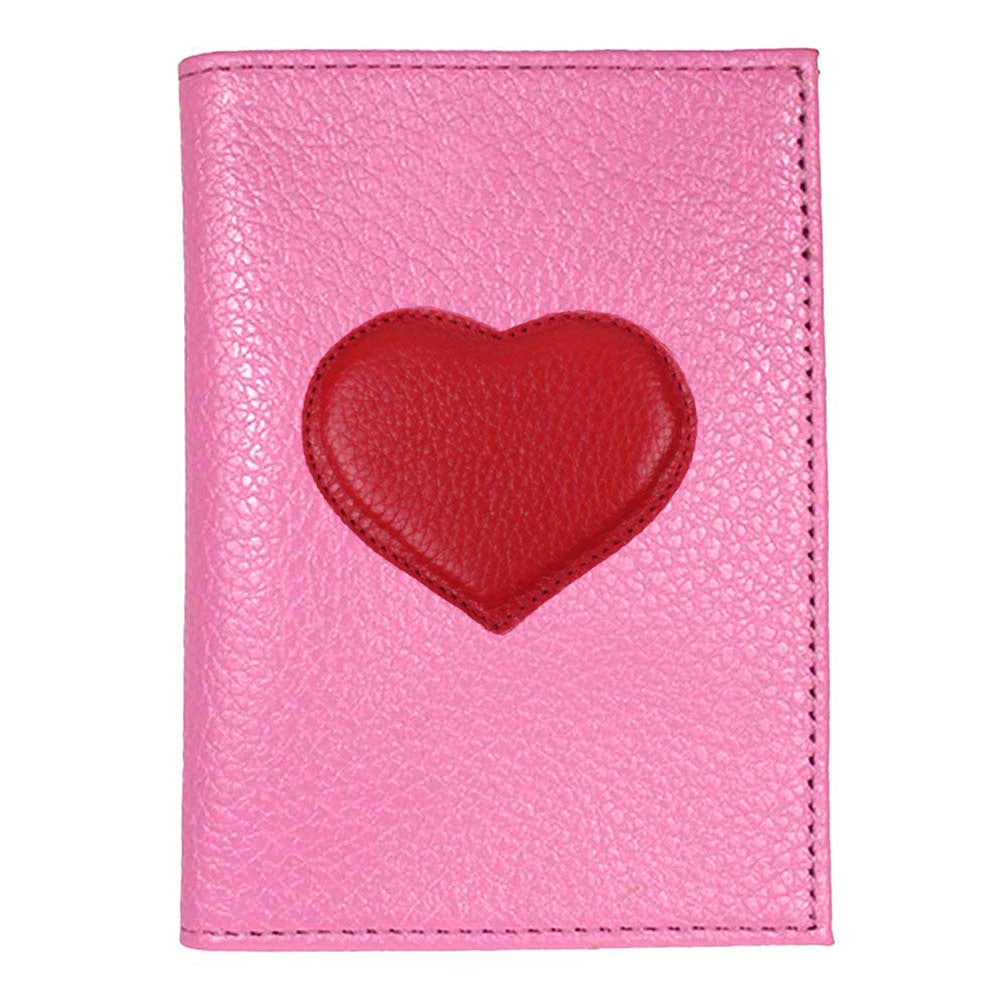 Porta Identidade Coração em Couro Personalizado