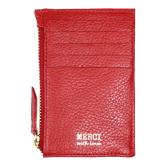 Porta Cartão Nina Matelasse Vermelho Liso Pronta Entrega