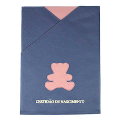 Porta Certidão de Nascimento Little Bear em Couro Personalizado