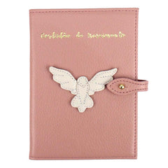 Porta Mini Certidão de Nascimento Divino Espirito Santo em Couro Personalizado