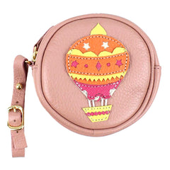 Porta Chupeta Balão Sarah em Couro Personalizada
