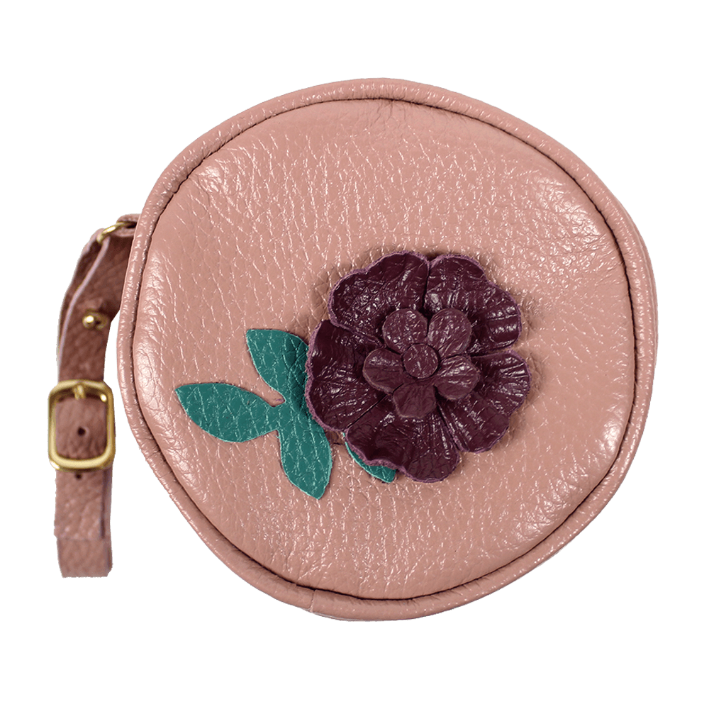 Porta Chupeta Le Jardin em Couro Personalizada