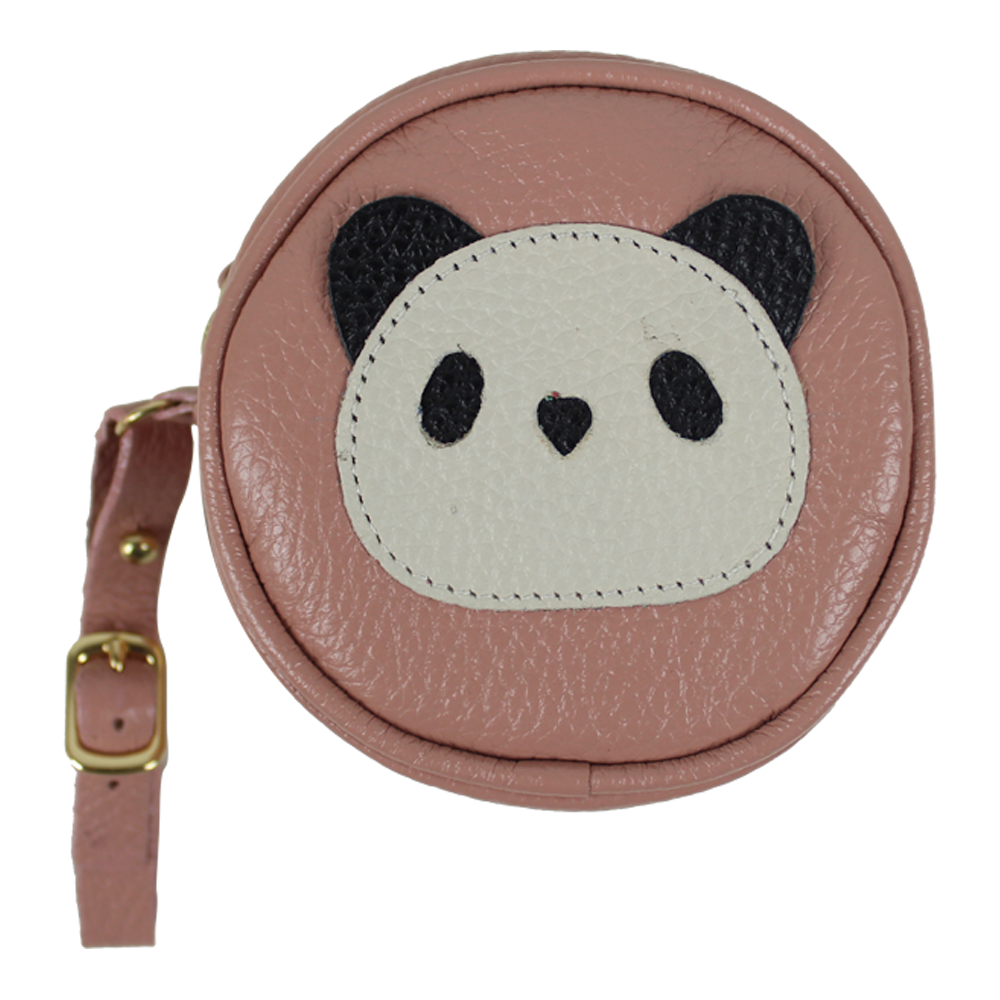Porta Chupeta Little Panda em Couro Personalizada