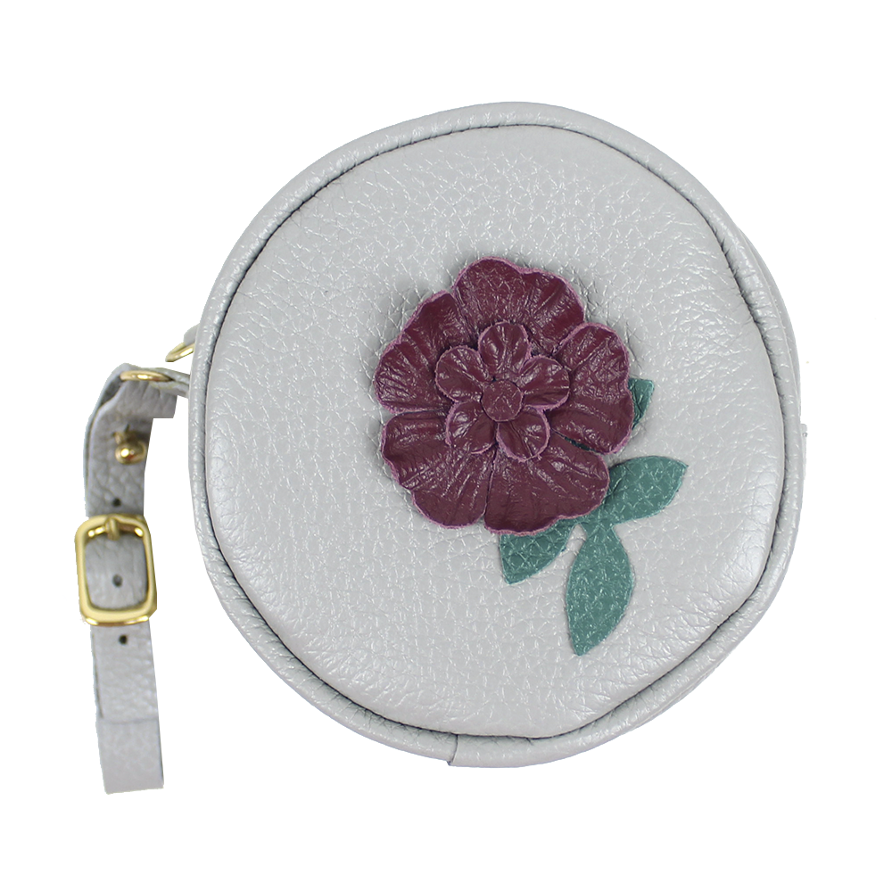 Porta Chupeta Le Jardin em Couro Personalizada