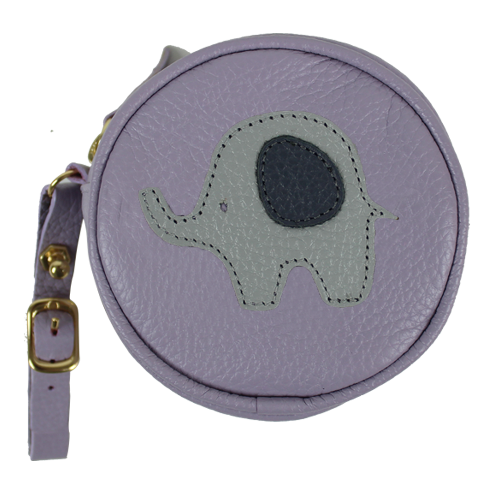 Porta Chupeta Little Elephant em Couro Personalizada