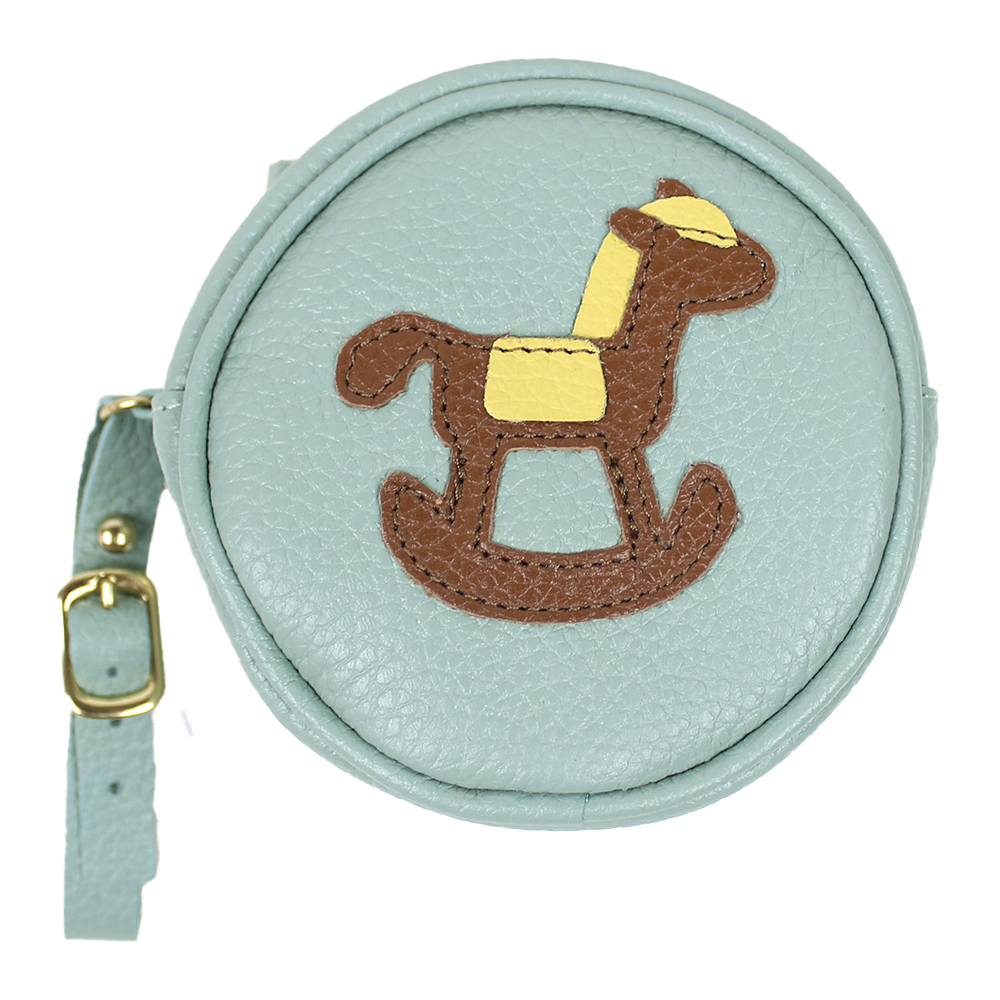 Porta Chupeta Little Horse em Couro Personalizada