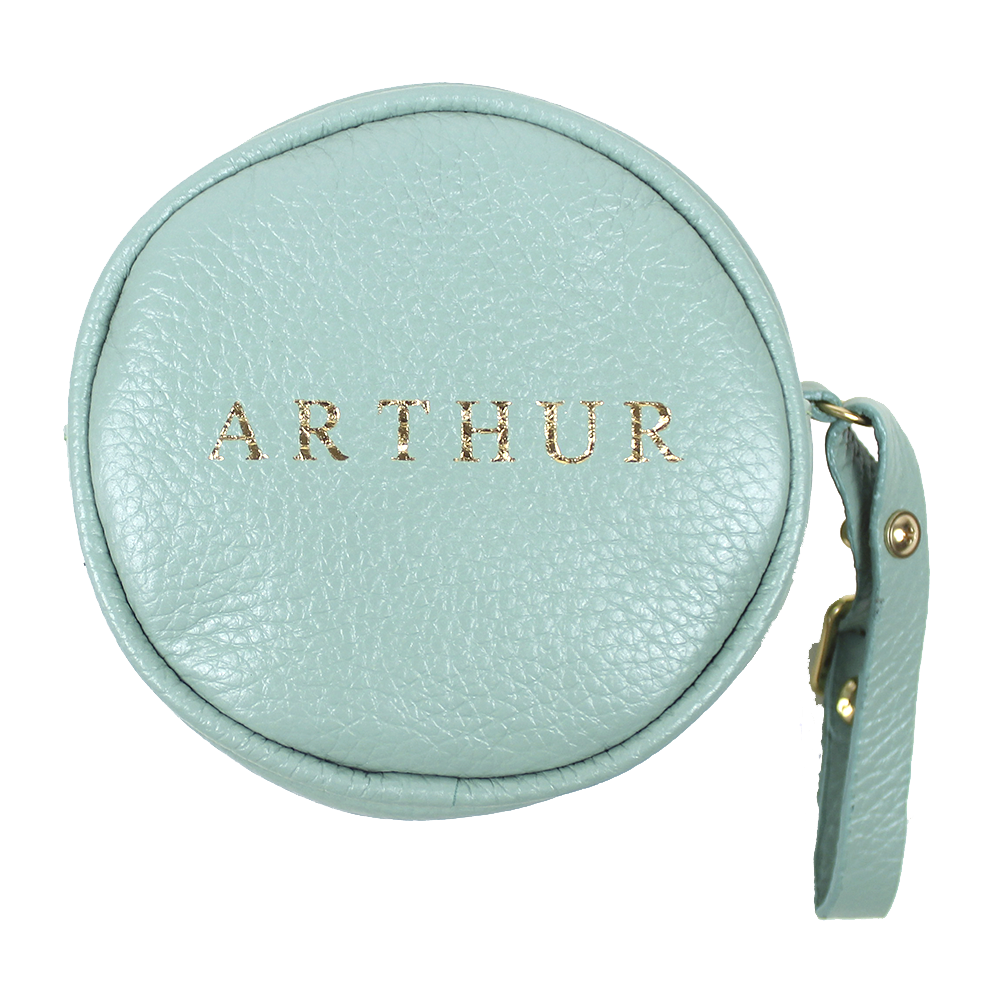Porta Chupeta Little Car em Couro Personalizada