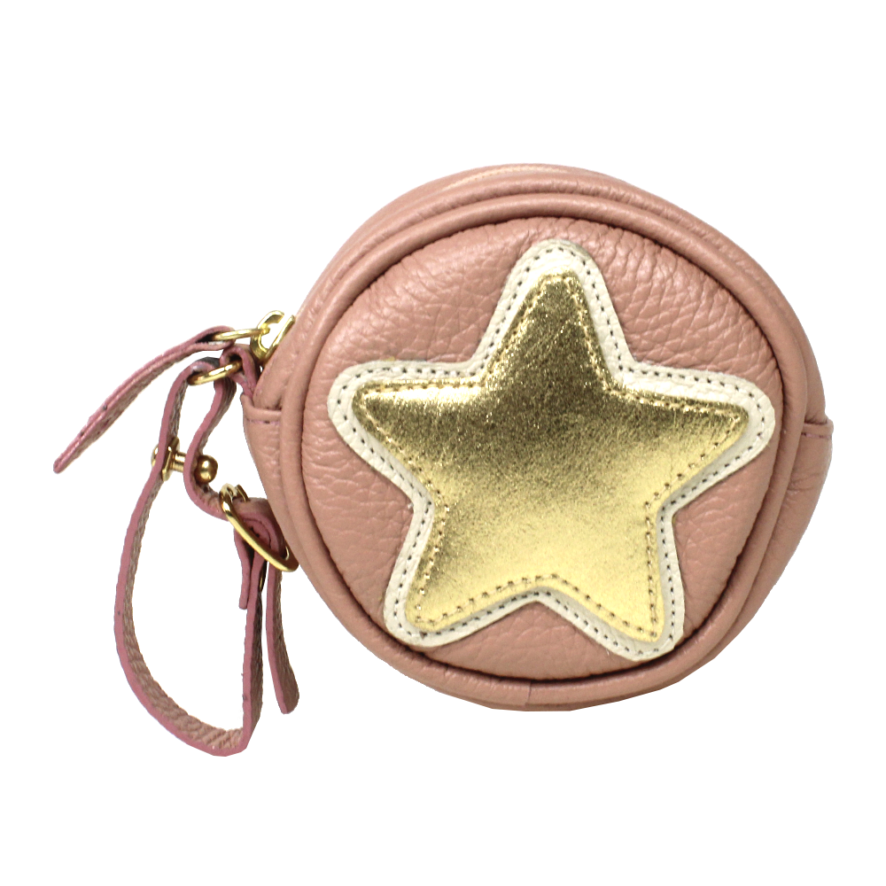 Porta Chupeta Estrela em Couro Personalizada