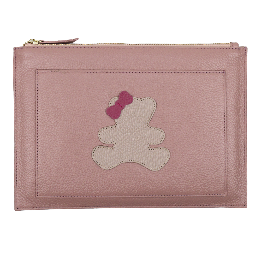 Porta Documento Little Bear Laço em Couro Personalizado