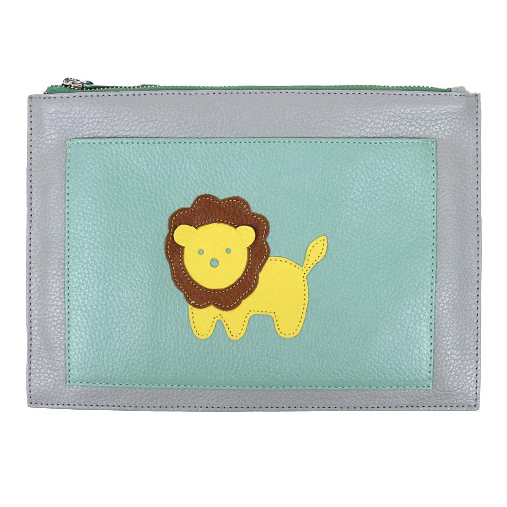 Porta Documento Little Lion em Couro Personalizado