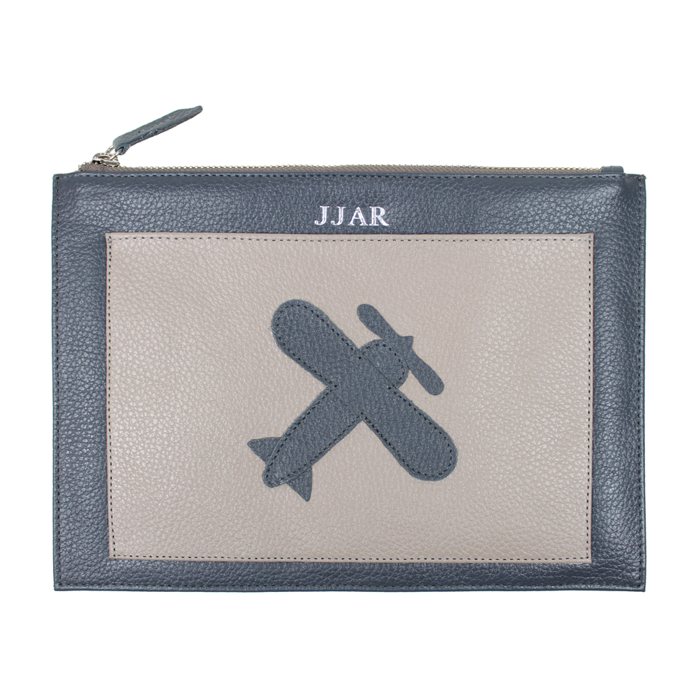 Porta Documento Little Plane em Couro Personalizado