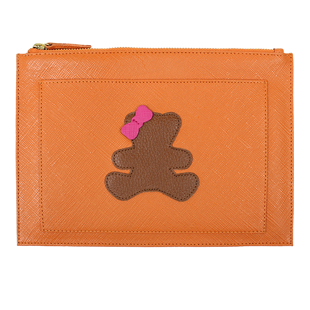 Porta Documento Little Bear Laço em Couro Personalizado