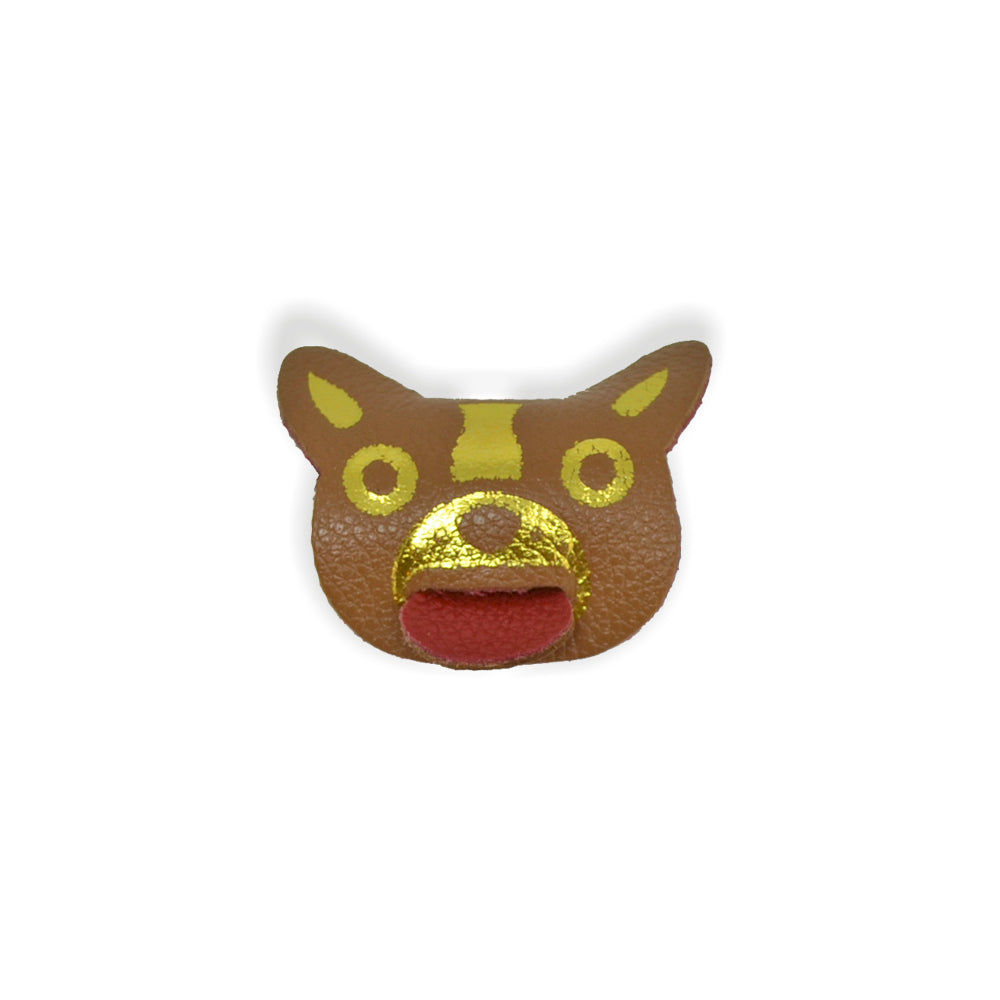 Porta Fio Dog em Couro Personalizado