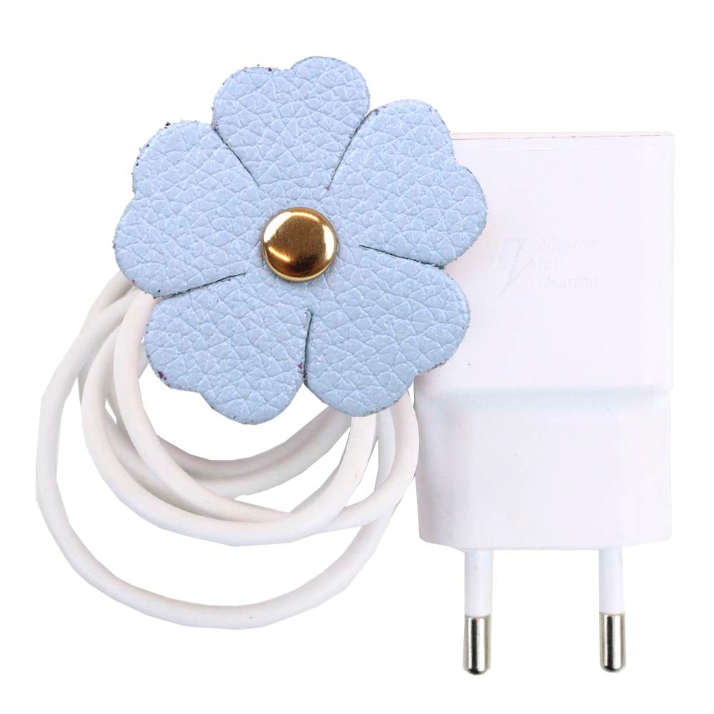Porta Fio Flor Azul Bebê Pronta Entrega