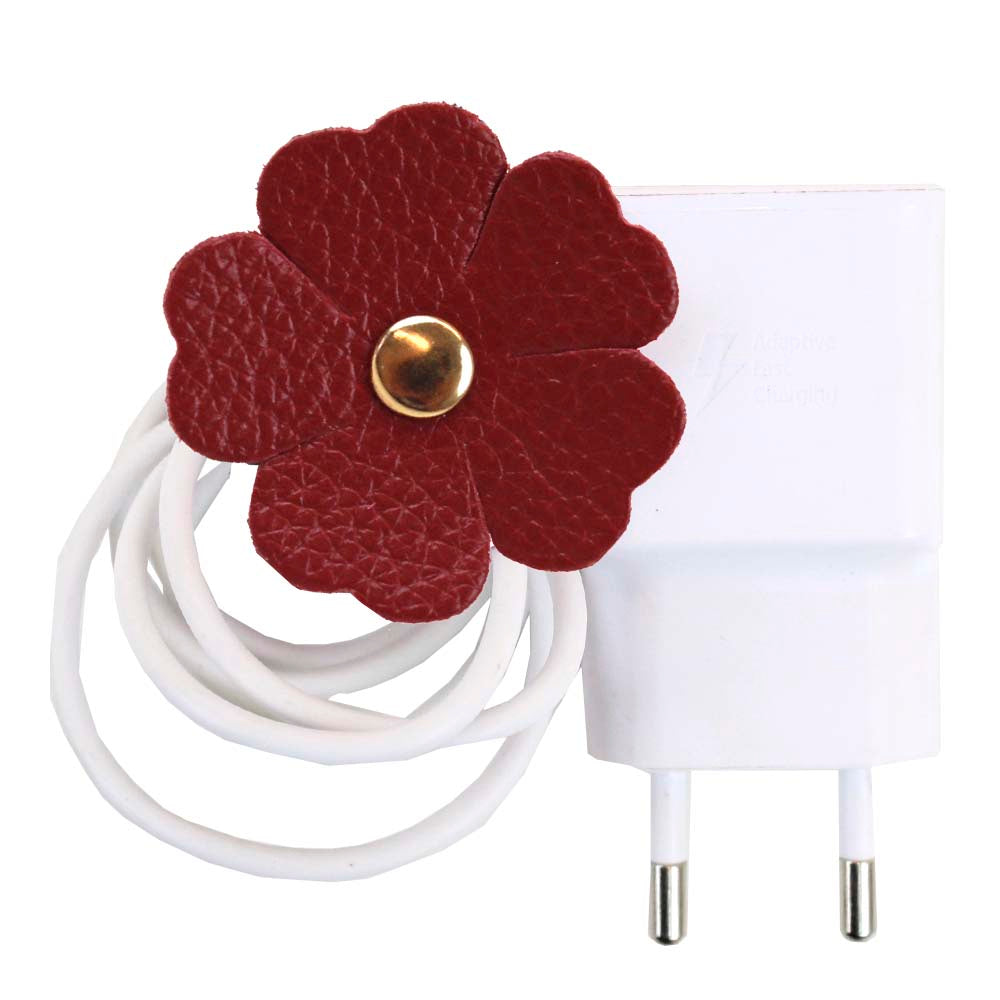 Porta Fio Flor Vermelho Liso Pronta Entrega