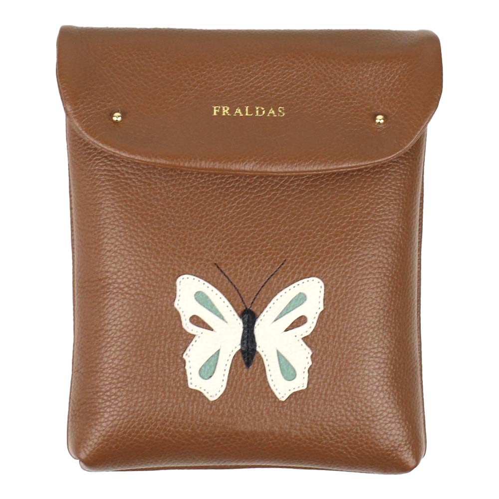 Porta Fralda Borboleta em Couro Personalizada