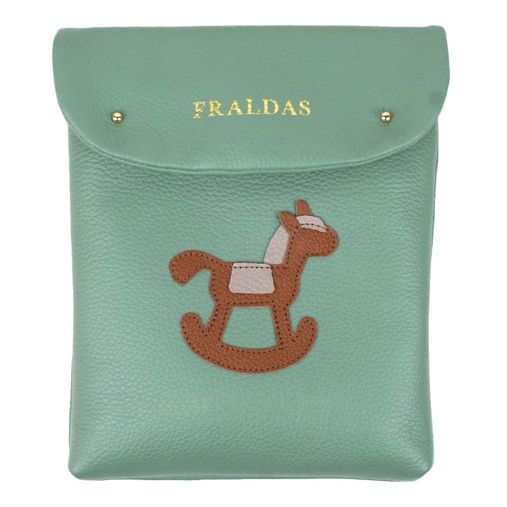 Porta Fralda Little Horse em Couro Personalizada