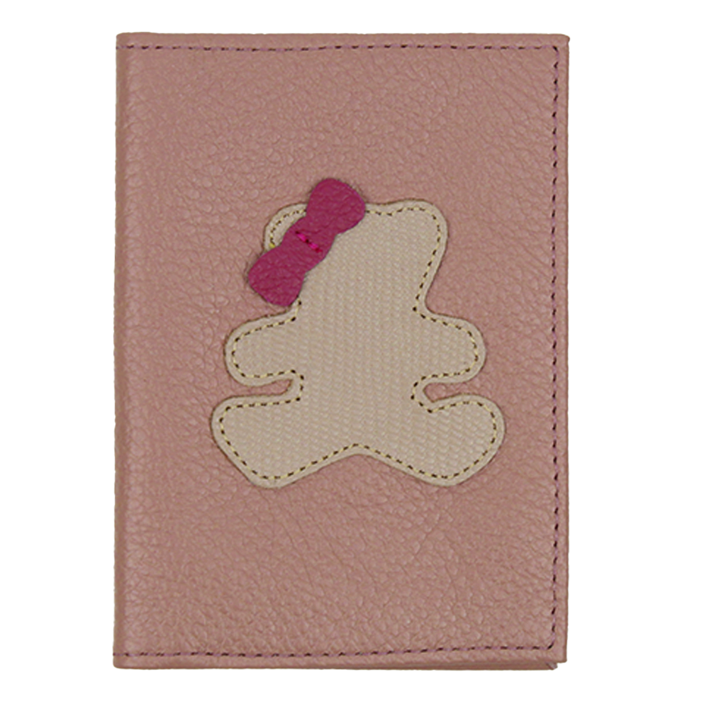 Porta Identidade Little Bear Laço em Couro Personalizado