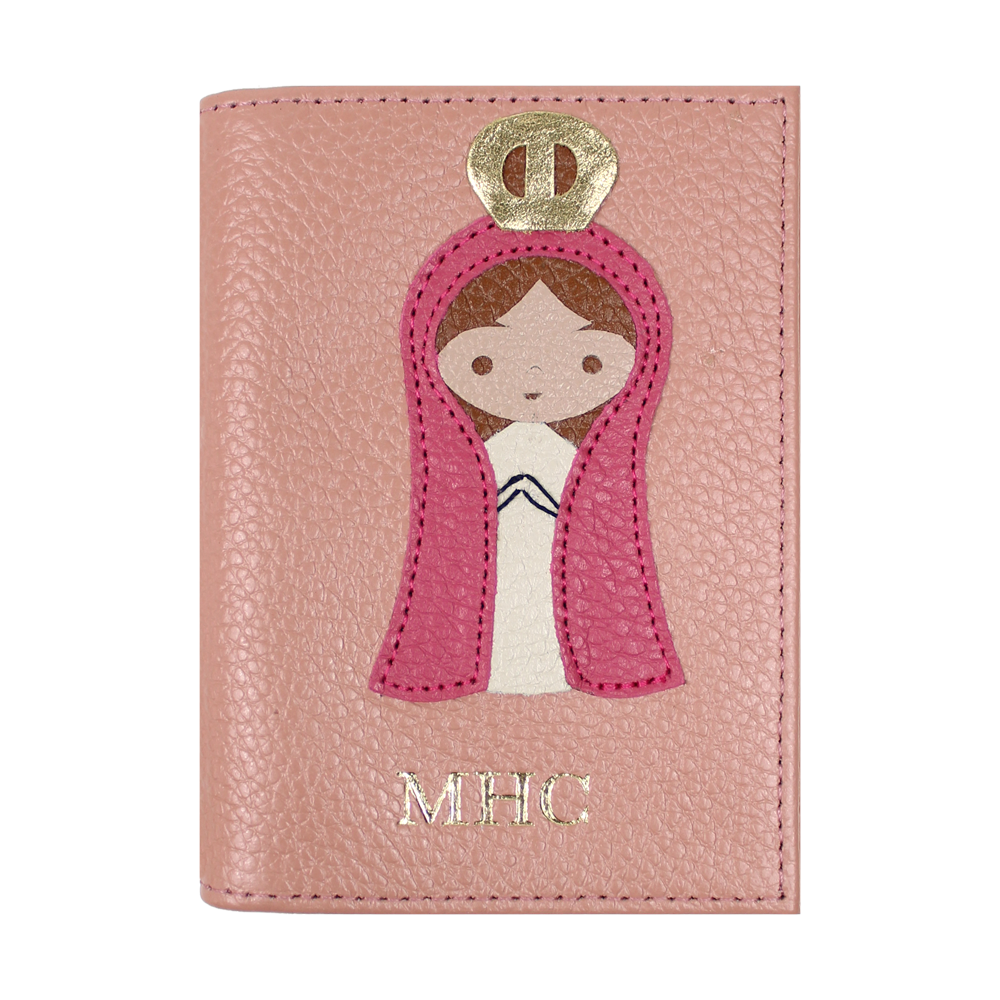 Porta Identidade Nossa Senhora em Couro Personalizado