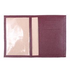 Porta Identidade Burgundy Liso Pronta Entrega