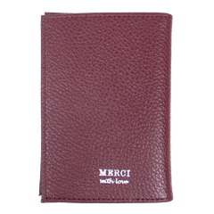 Porta Identidade Burgundy Liso Pronta Entrega