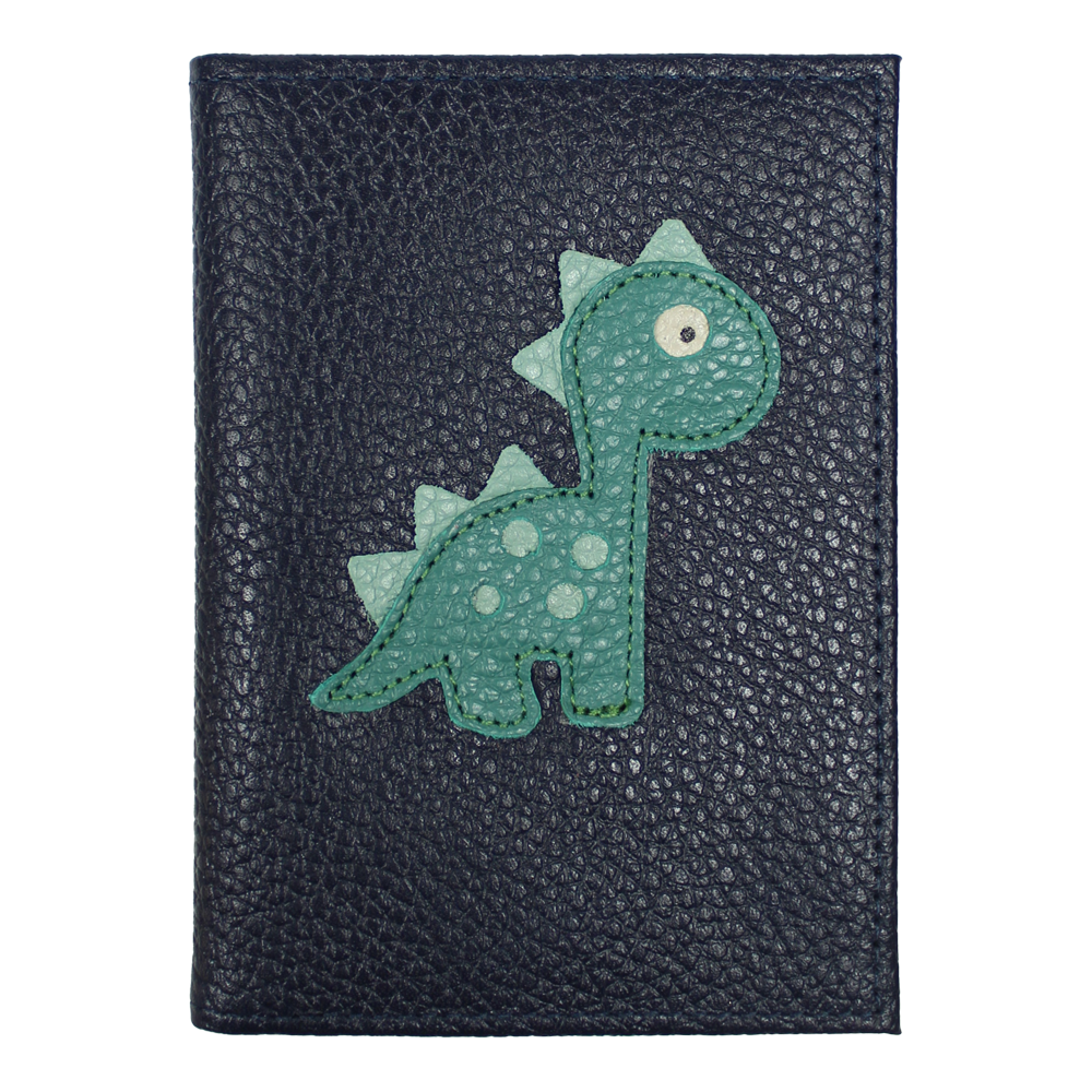 Porta Identidade Little Dino em Couro Personalizado