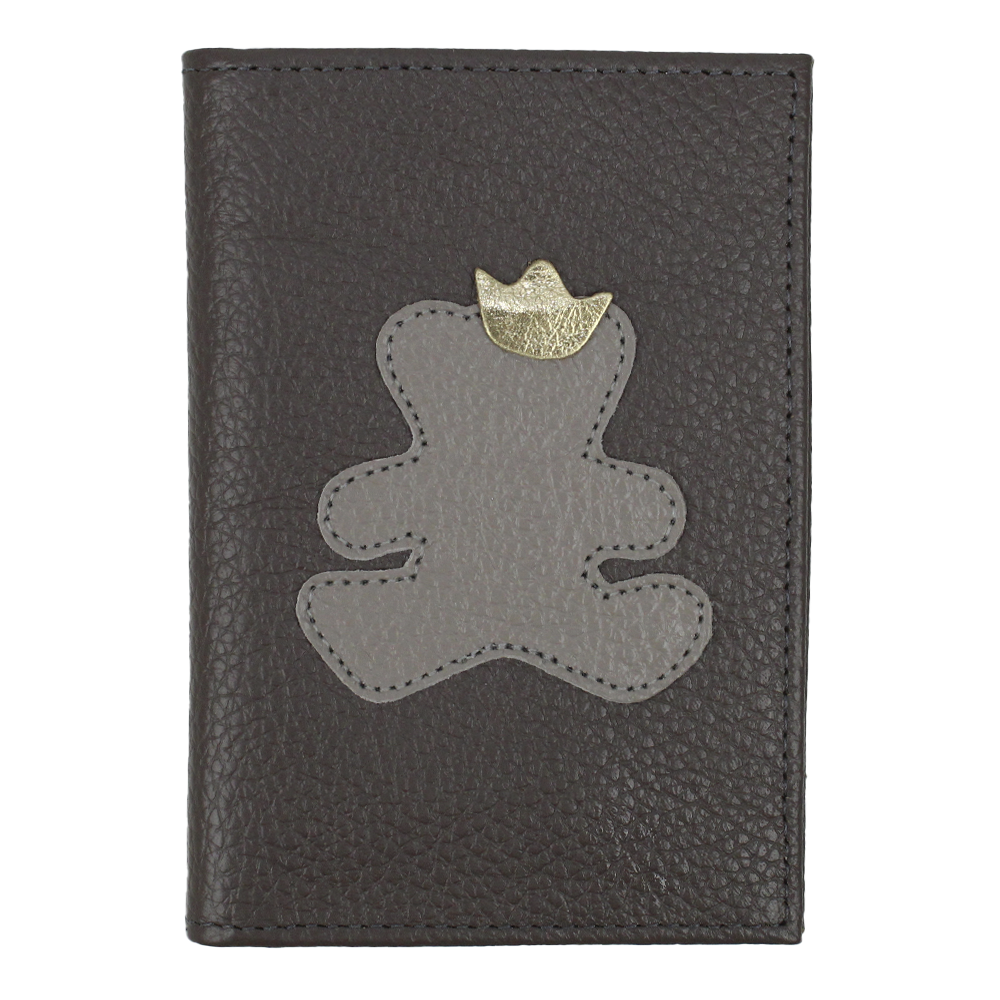 Porta Identidade Rei Urso em Couro Personalizado