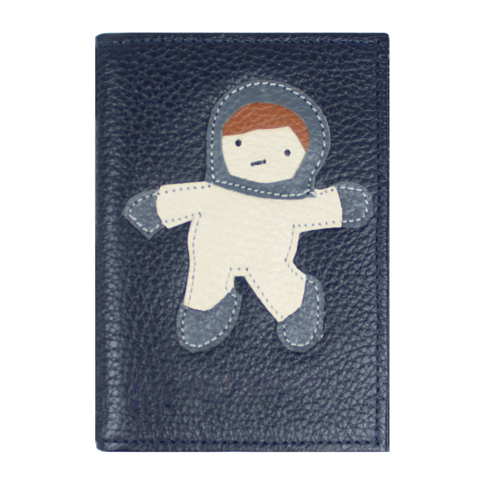 Porta Identidade Astronauta em Couro Personalizado