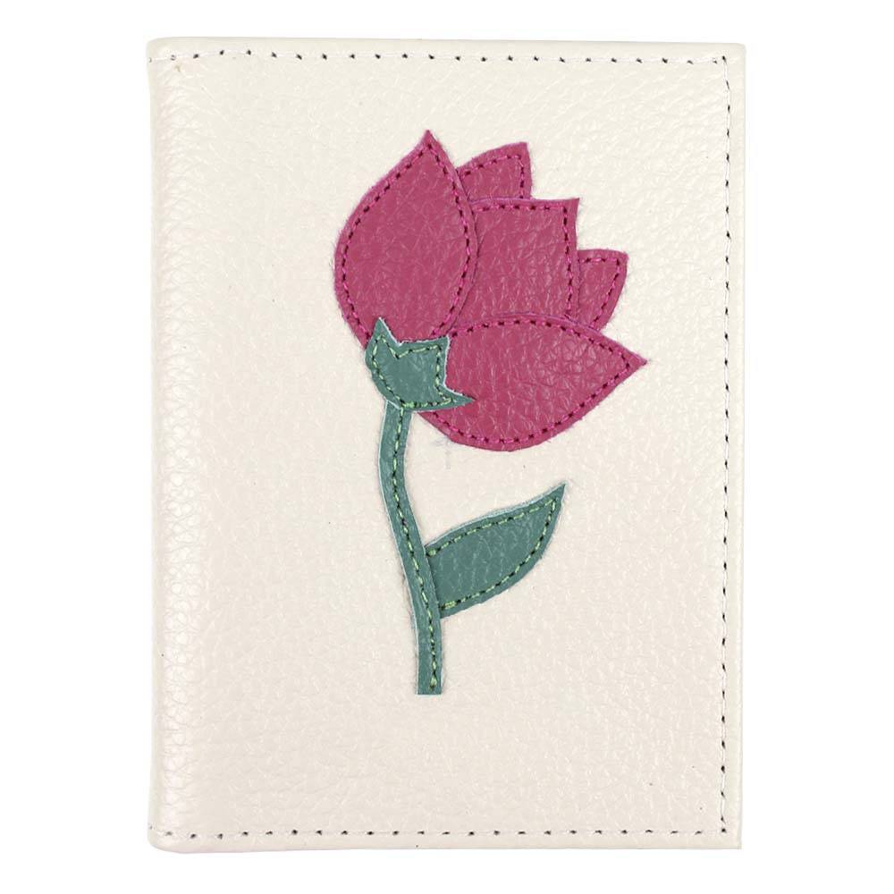 Porta Identidade Tulipa em Couro Personalizado