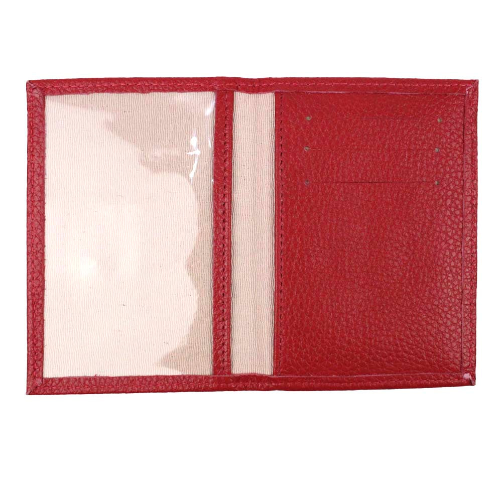 Porta Identidade Marinheiro Vermelho Liso com Off White Liso Pronta Entrega