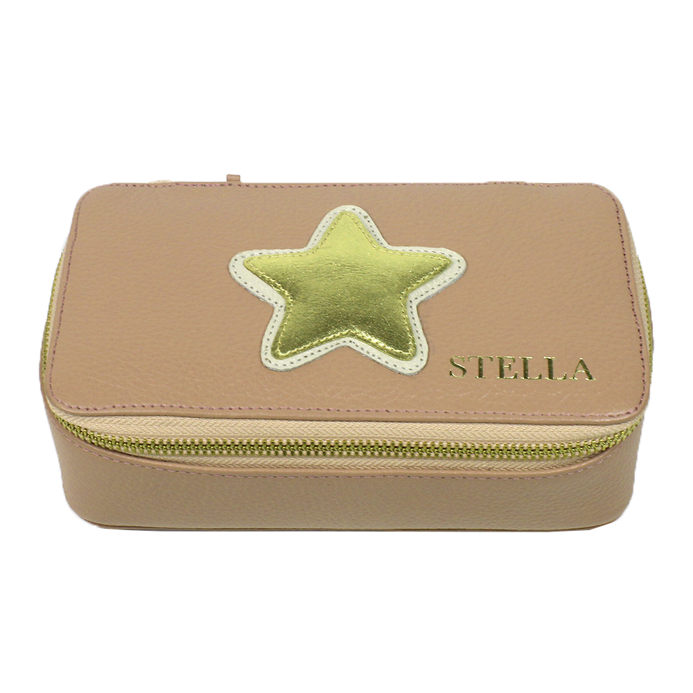 Porta Joias Lourdes Estrela em Couro Personalizado