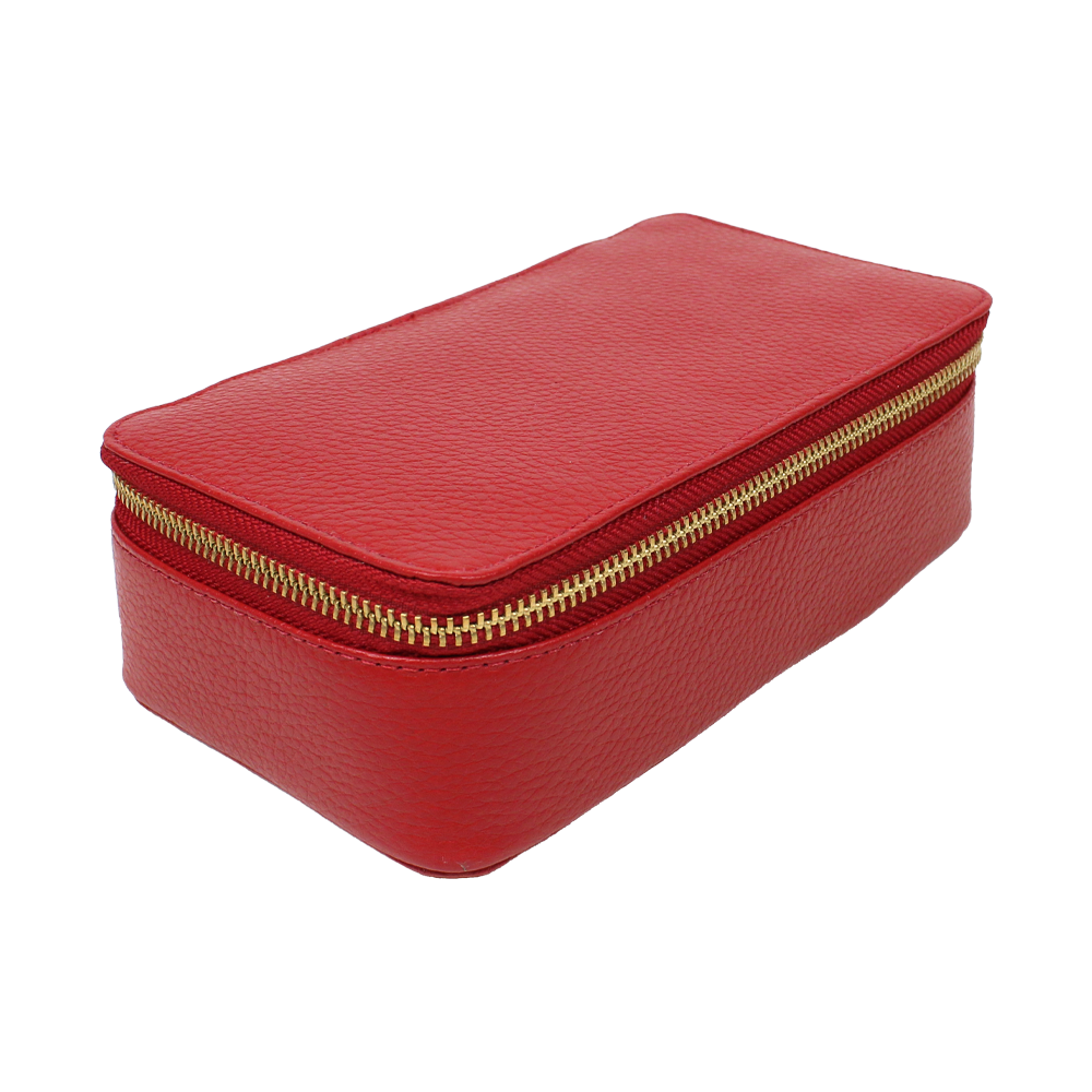 Porta Joias Lourdes Vermelho Liso Pronta Entrega