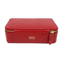 Porta Joias Lourdes Vermelho Liso Pronta Entrega