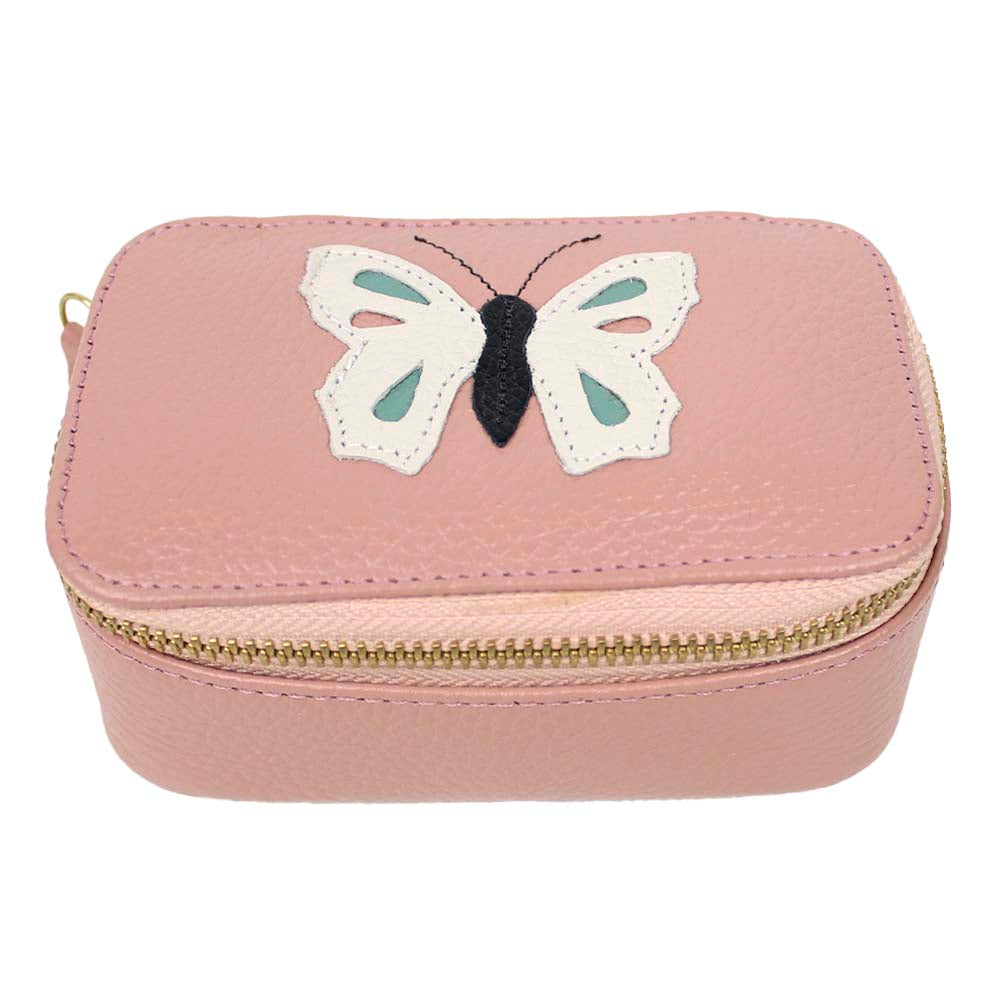 Porta Joias Mini Helena Borboleta em Couro Personalizado