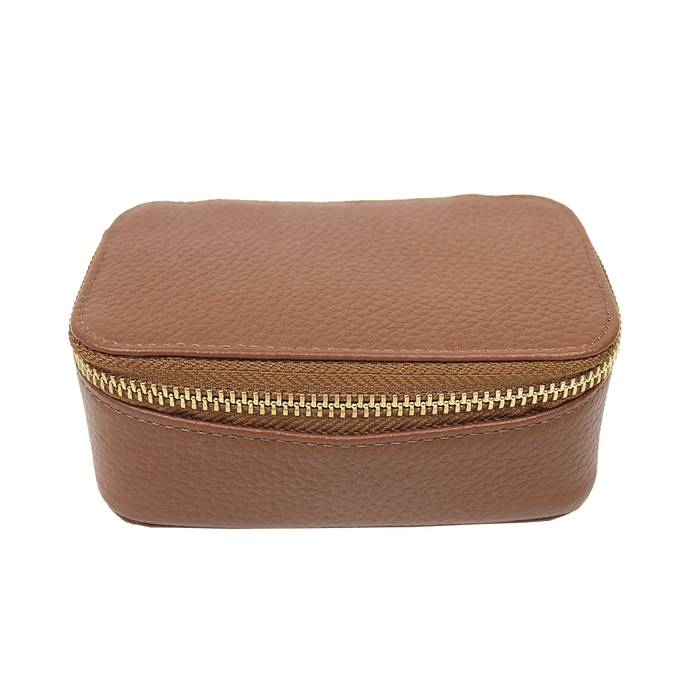 Porta Joias Mini Helena Caramelo Liso Pronta Entrega