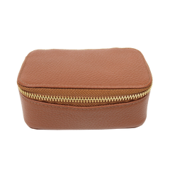 Porta Joias Mini Helena Caramelo Liso Pronta Entrega