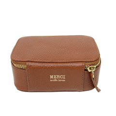Porta Joias Mini Helena Caramelo Liso Pronta Entrega