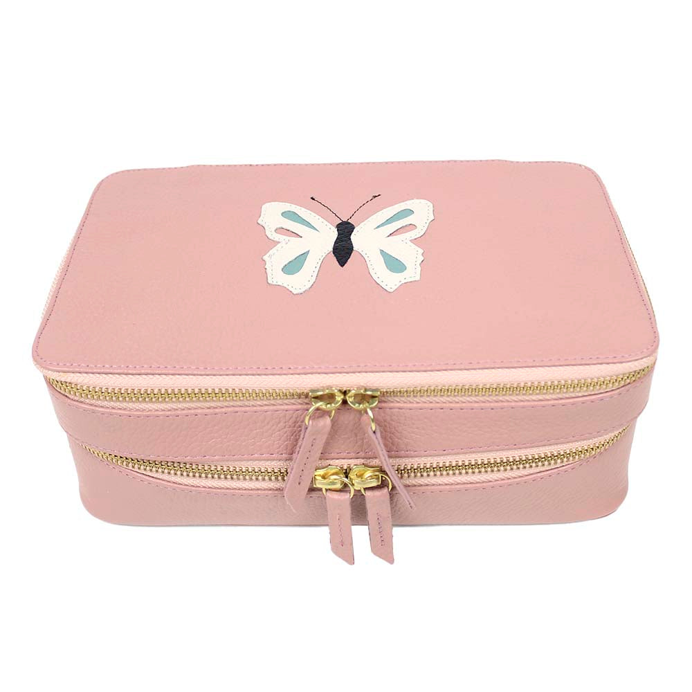 Porta Joias Olga Borboleta em Couro Personalizado