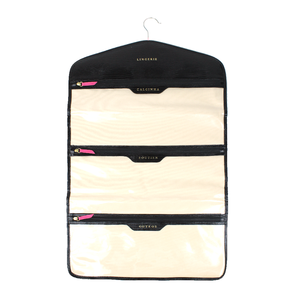 Porta Lingerie Cabide em Couro Personalizado