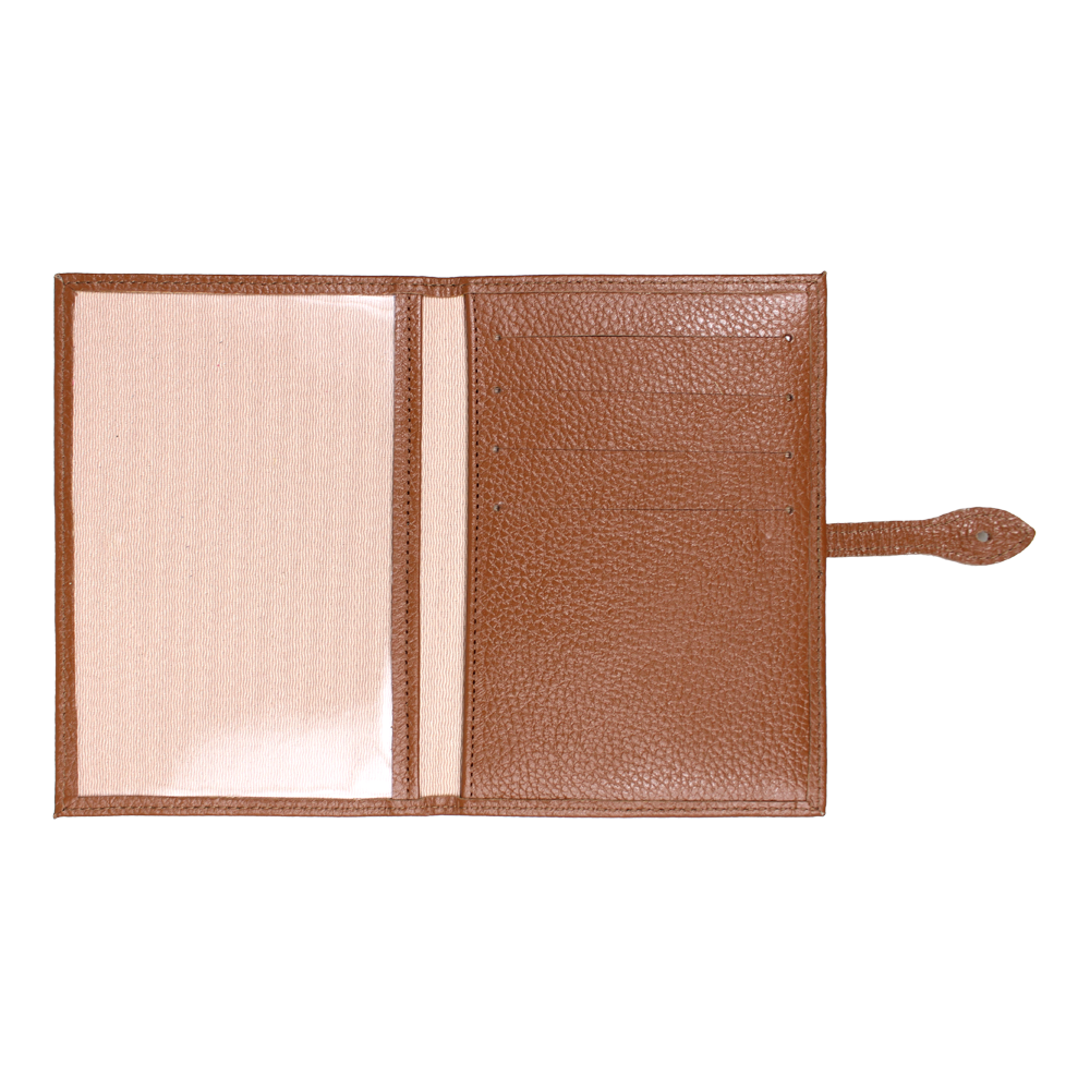 Porta Mini Certidão de Nascimento Coruja em Couro Personalizado