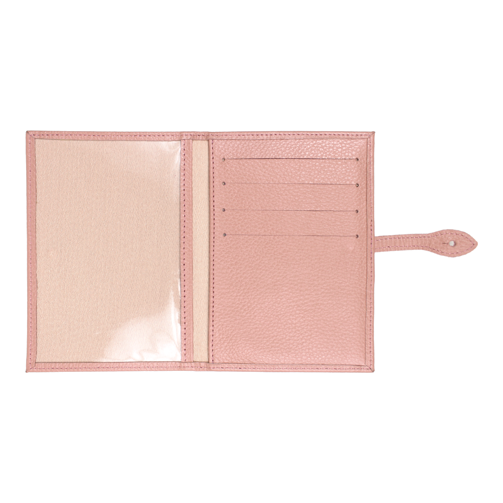 Porta Mini Certidão de Nascimento Borboleta em Couro Personalizado