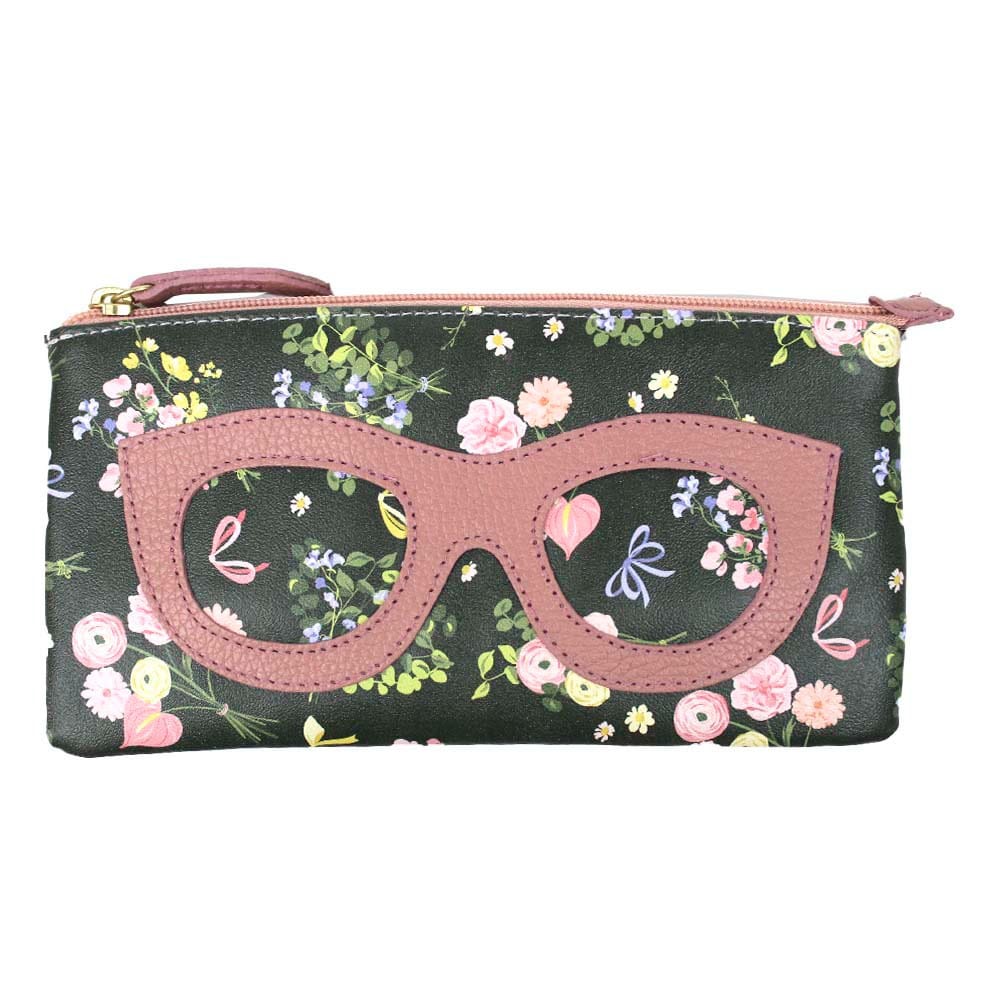 Porta Óculos Lunettes Estampa Bouquet com Algodão Doce Liso Pronta Entrega