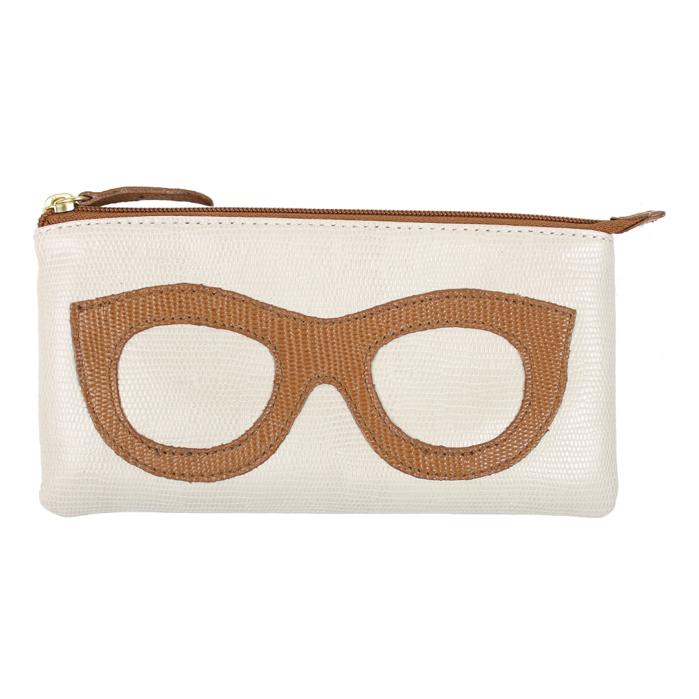 Porta Óculos Lunettes em Couro Personalizado